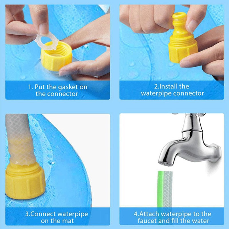 170*170cm Pet Sprinkler Pad Play Cooling Mat Swimming Pool