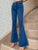 Flare Jeans Pants Women Vintage Stretch Denim  High Waist Fashion