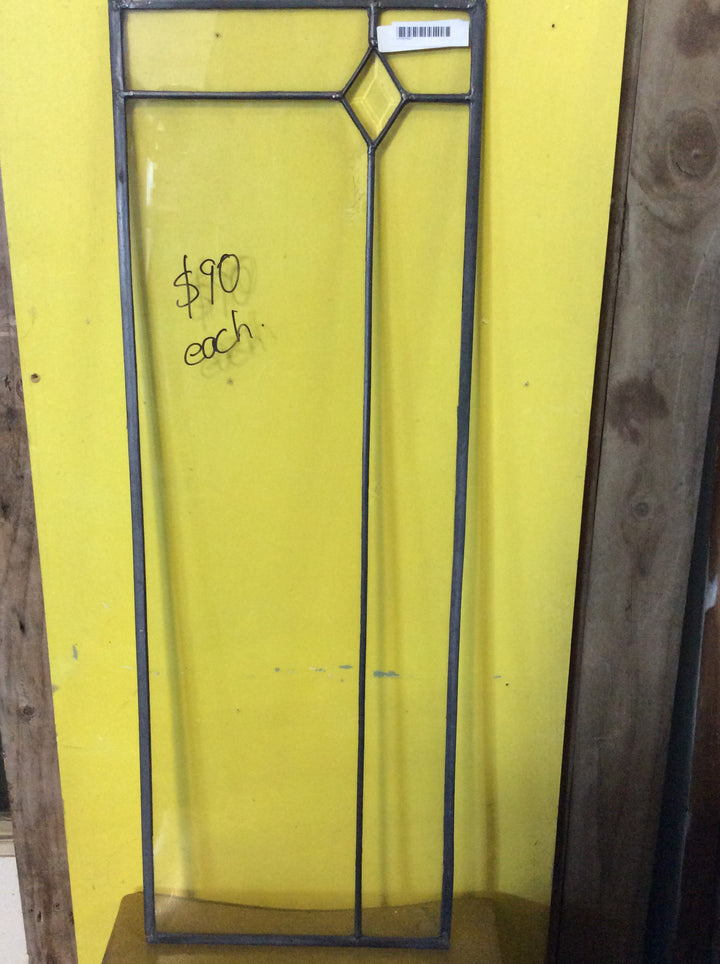 Rectangle Leadlight Panel with 1 Diamond 870H x 300W