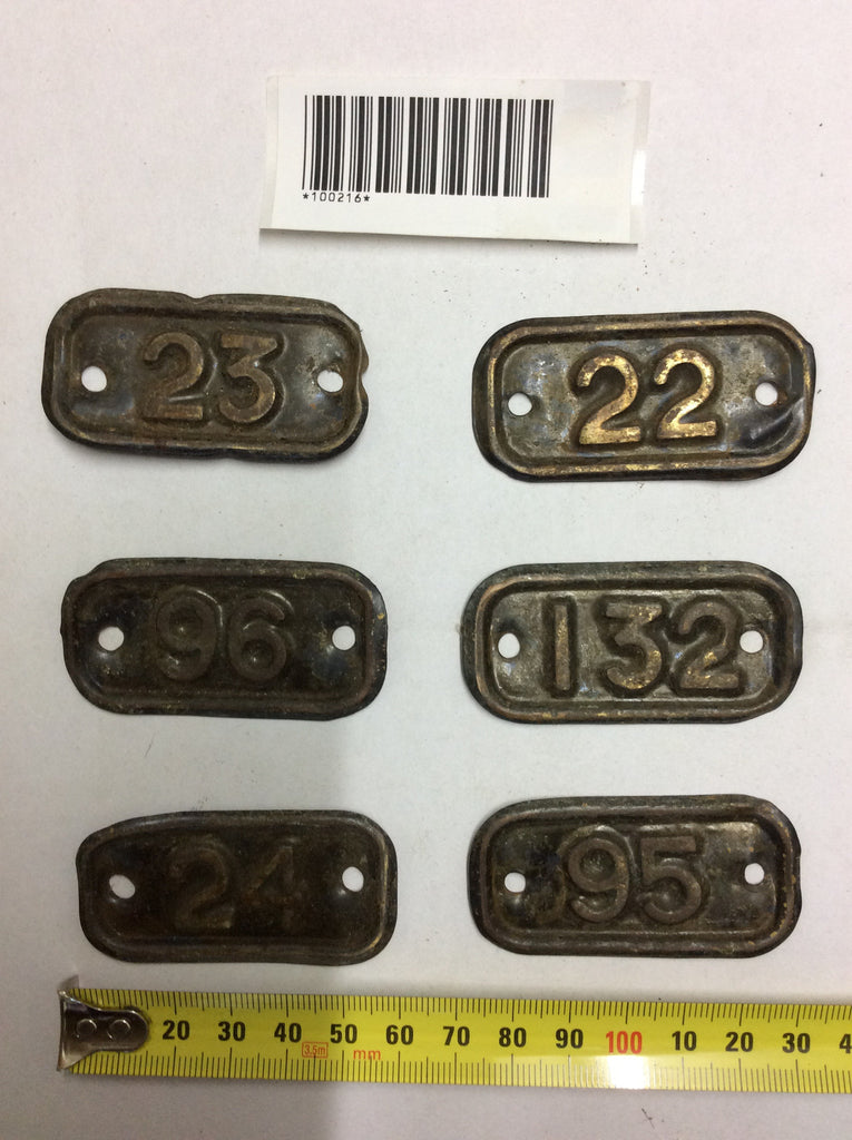 Antique labels with numbers(60L x 25W)