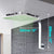 KEMAIDI 8"12"16" Bathroom Shower Wall Mounted Rainfall Head Mixer