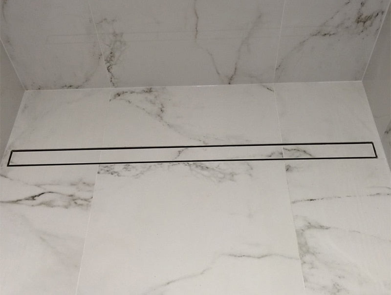 Smesiteli  Rose Gold 800/900/1000mm Rectangular Linear Tile Insert Anti-Odor Floor Drain