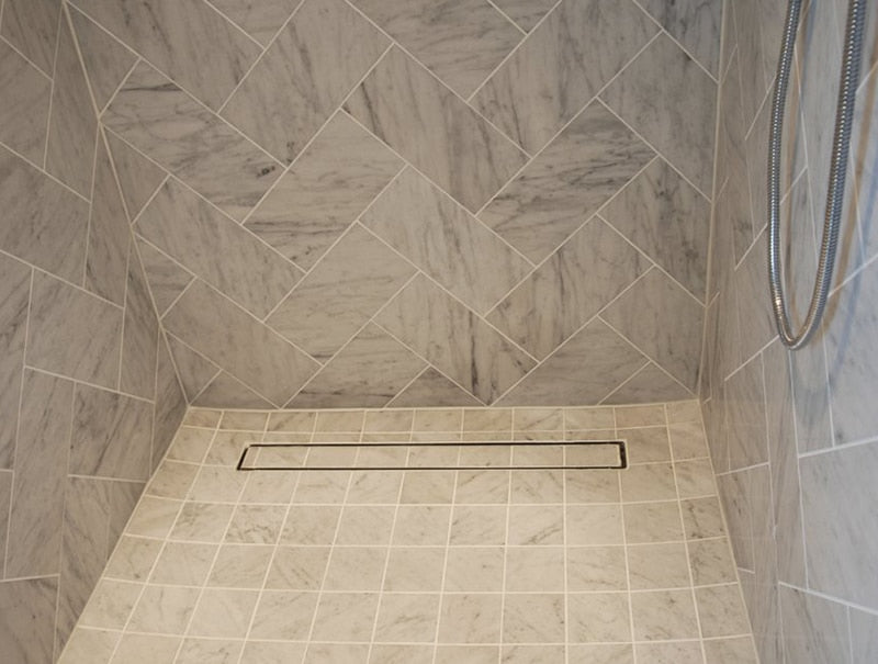 Smesiteli  Rose Gold 800/900/1000mm Rectangular Linear Tile Insert Anti-Odor Floor Drain