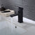 Black Bathroom Washbasin Mixer Faucet Deck Mounted  Water Mixer Tapware Squared Style 2 Height For Under & Top Counter