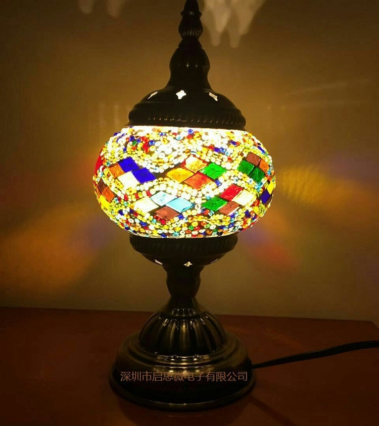 Mediterranean Turkish Mosaic Table Lamp