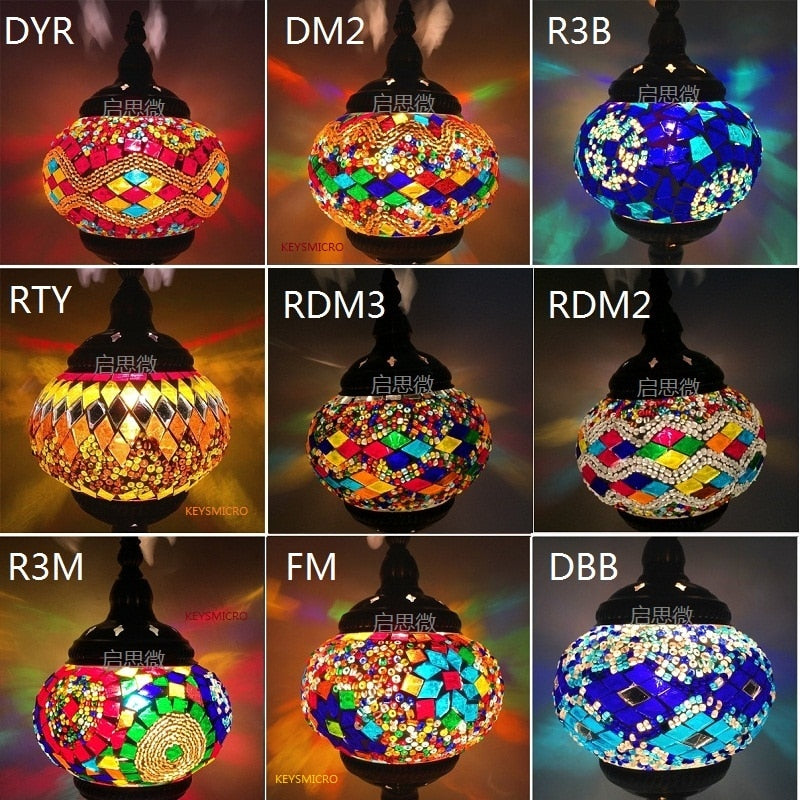 Mediterranean Turkish Mosaic Table Lamp