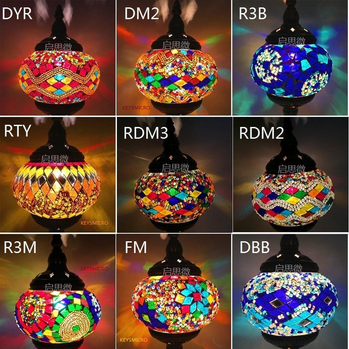 Mediterranean Turkish Mosaic Table Lamp