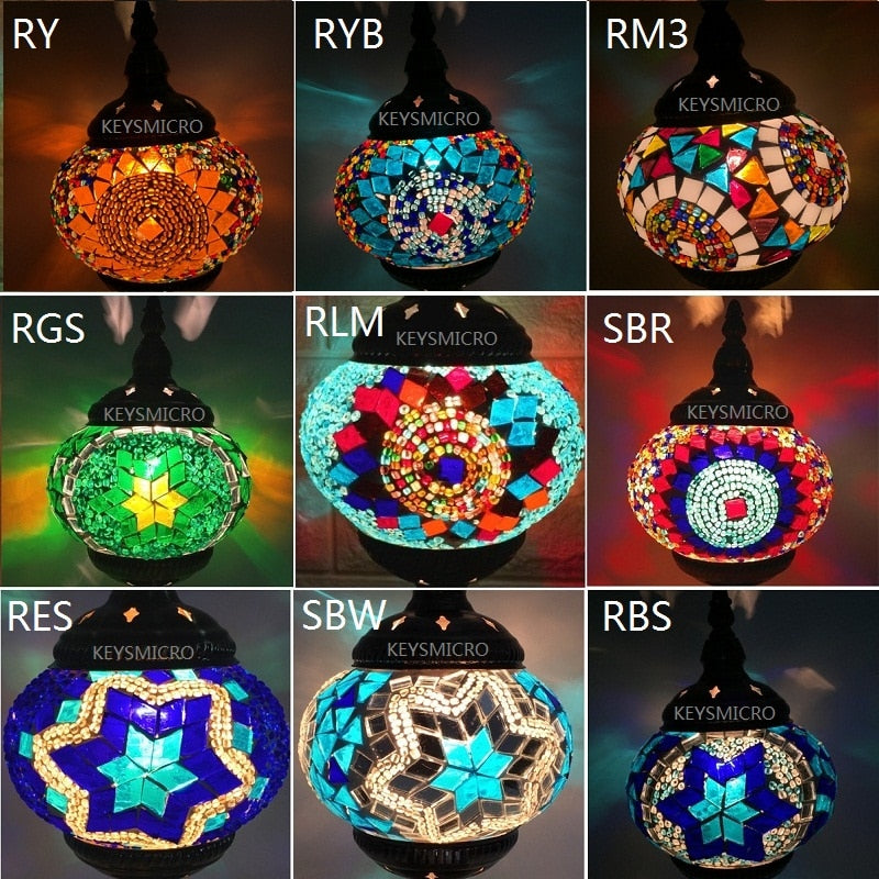 Mediterranean Turkish Mosaic Table Lamp