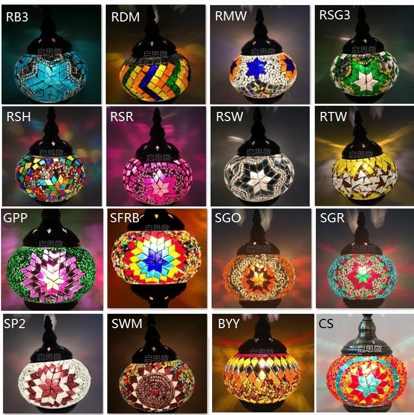 Mediterranean Turkish Mosaic Table Lamp