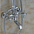 Polished Chrome Rainfall Faucet, Dual Mixer Tap With Hand Sprayer Wall Mounted Bath Shower Sets