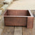 Copper Single Bowl Drop-In Bar Sink Kitchen Sink 40x40x15cm Honeycomb Design