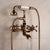 Luxury Rose Gold solid Brass Bathroom Bath Wall Mounted Faucet with Hand Held Shower