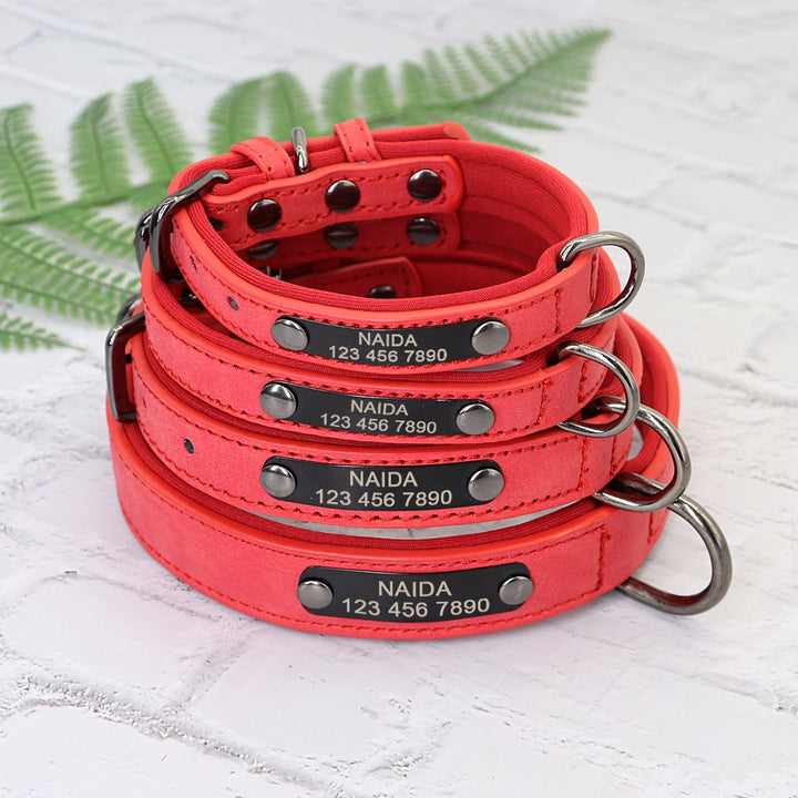 Custom Leather Personalized Small Dogs Collar Engraved