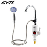 ATWFS Electric Fast Instant Water Heater Faucet with Shower & Temperature Display