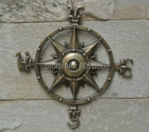 Vintage Captains Nautical Compass Bronze Wall Decoration