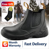 Safetoe S3 Steel Toe Cap,Light Weight Work Safety Boots with Waterproof Leather for Men and Women