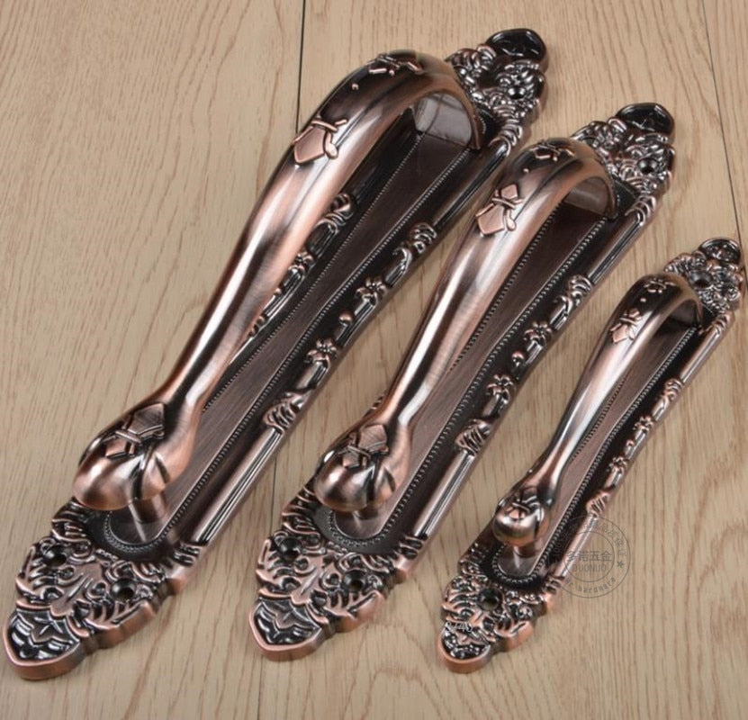 Retro Classic Anti-theft Double Door Big Pulls Large Hole Spacing Length 18cm 25cm 30cm