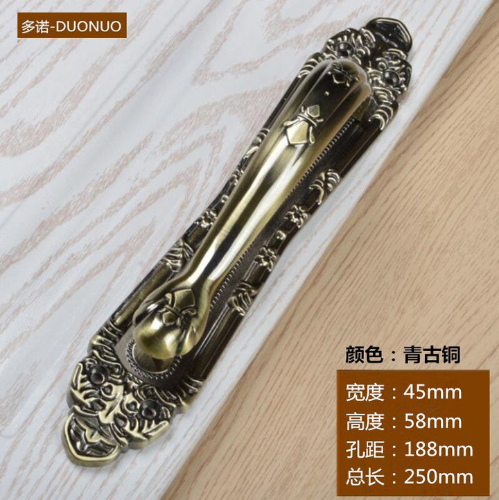 Retro Classic Anti-theft Double Door Big Pulls Large Hole Spacing Length 18cm 25cm 30cm