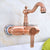 Antique Red Copper Kitchen/Bathroom Basin Wall Mounted Faucet Bnf940