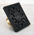 ZGRK Square Black Brass Shower  Floor Drain Cover  Grate Waste 10*10