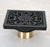 ZGRK Square Black Brass Shower  Floor Drain Cover  Grate Waste 10*10