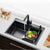 Black sink kitchen black stainless steel