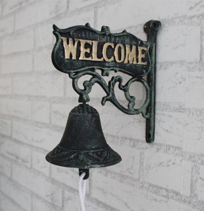 Nordic country welcome cast iron bell