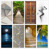 DIY 3D Door Landscape Art Door Stickers Removable - 77 x 200cm