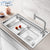 Handmade Brushed Stainless Steel Large Stepped Kitchen Sink