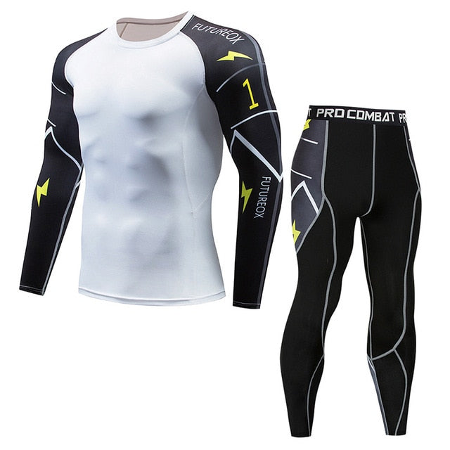 Thermal Underwear  Men Sets Compression Sweat Quick Drying Long Johns fitness