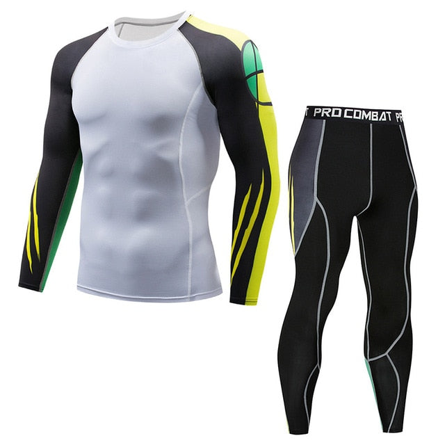Thermal Underwear  Men Sets Compression Sweat Quick Drying Long Johns fitness