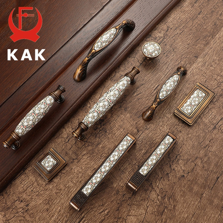 Ceramic Cabinet Handles Vintage Drawer Furniture Handle Hardware