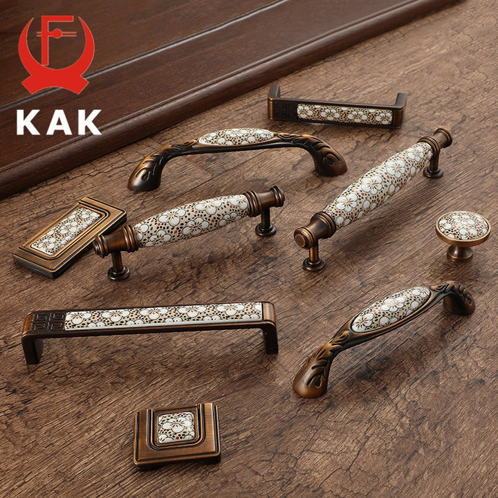 Ceramic Cabinet Handles Vintage Drawer Furniture Handle Hardware
