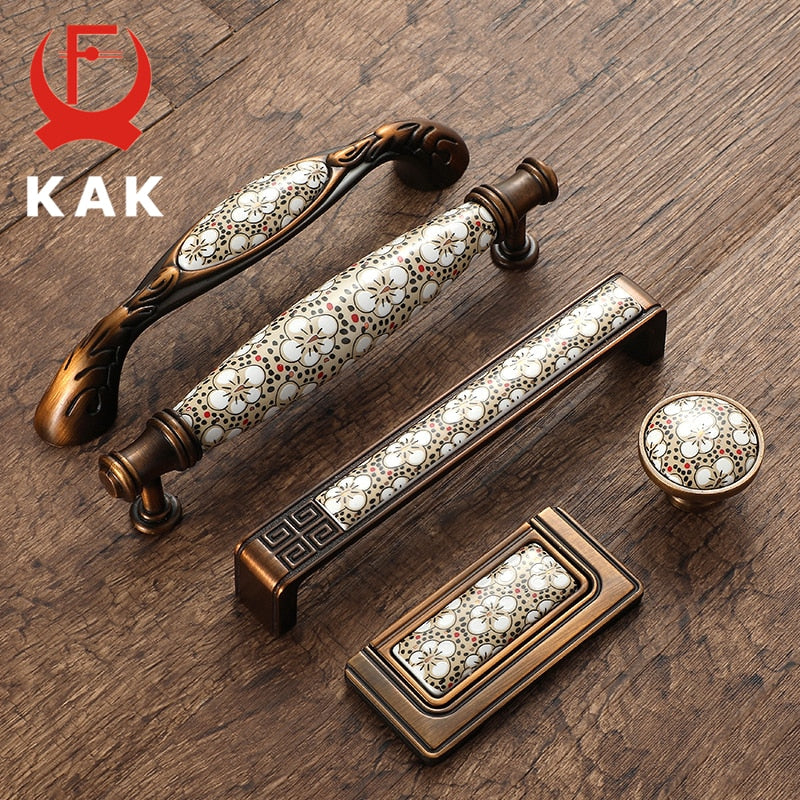 Ceramic Cabinet Handles Vintage Drawer Furniture Handle Hardware
