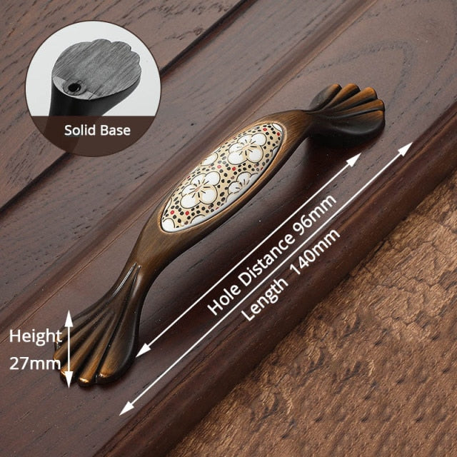 Ceramic Cabinet Handles Vintage Drawer Furniture Handle Hardware