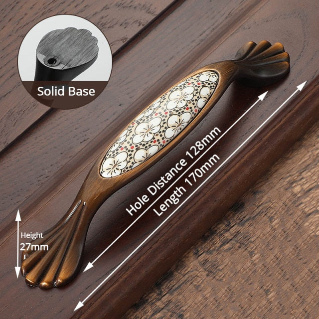 Ceramic Cabinet Handles Vintage Drawer Furniture Handle Hardware