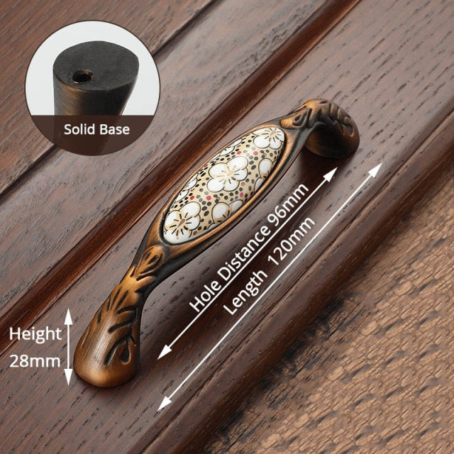 Ceramic Cabinet Handles Vintage Drawer Furniture Handle Hardware