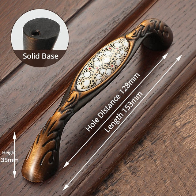 Ceramic Cabinet Handles Vintage Drawer Furniture Handle Hardware