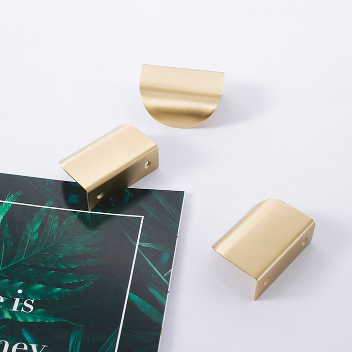 Invisible handle Drawer Pulls Kitchen Cabinet gold Knobs and Handles