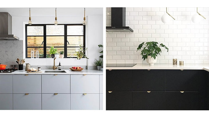 Invisible handle Drawer Pulls Kitchen Cabinet gold Knobs and Handles
