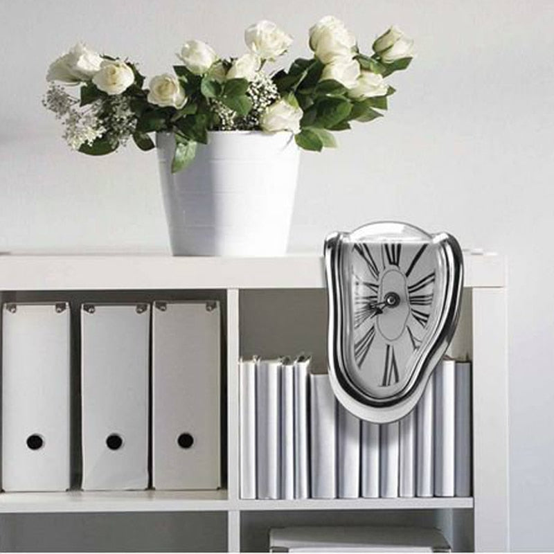 Surreal Melting Distorted Wall Clocks Surrealist Salvador Dali Style Wall Watch Decoration Gift Home Garden