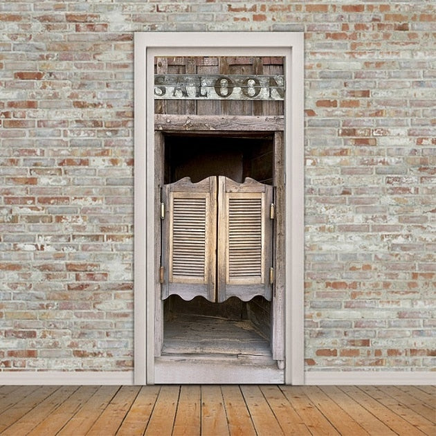 DIY 3D Door Landscape Art Door Stickers Removable - 77 x 200cm
