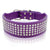 Rhinestone Leather Diamante Crystal Studded Dogs Pet Collars 2inch Wide