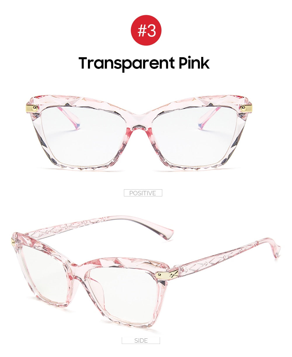 VIVIBEE Women Cat Eye Anti Blue Light Glasses Cateye Black Frame Blue Light Blocking Computer
