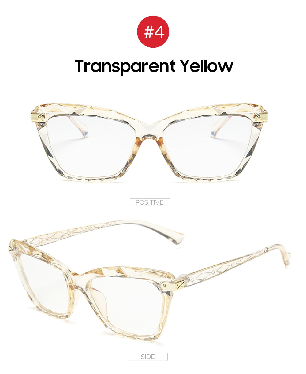 VIVIBEE Women Cat Eye Anti Blue Light Glasses Cateye Black Frame Blue Light Blocking Computer