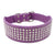 Rhinestone Leather Diamante Crystal Studded Dogs Pet Collars 2inch Wide