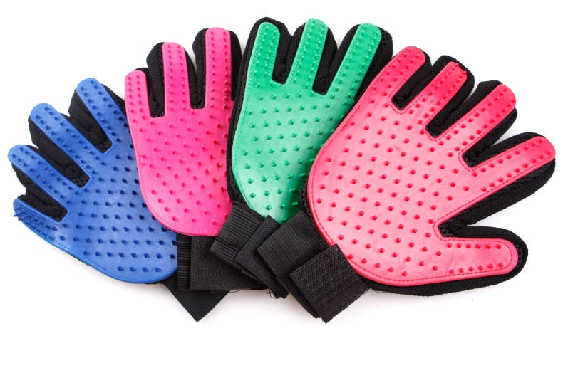 Silicone Dog Hair Removal Glove Comb Soft Use Pet Cats