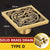 Euro Antique Brass Shower Floor Drain  Deodorant Euro Square Floor Drain