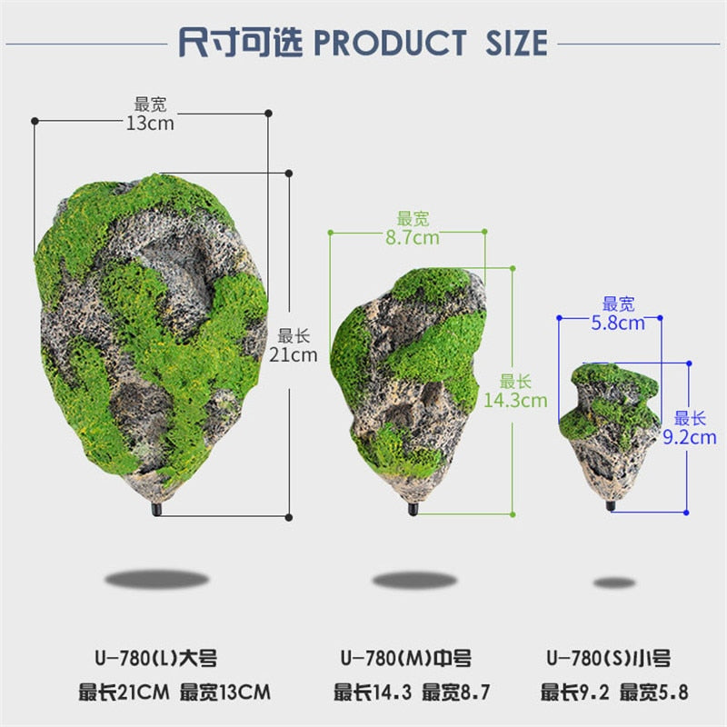 Floating Rock Suspended Artificial Stone Fish Tank Decoration