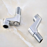 Bathroom Chrome Brass  Faucet Adjustable Adapter Swing Arms